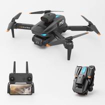 Drone P10 Pro 8K com Dupla Câmera HD WiFi FPV Dobrável Estável Sensor Anti Obstáculo 3 Velocidades