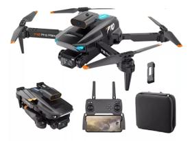 Drone P10 Pro com Duas Câmeras Hd Wifi Video e Foto, Voo 360, 3 Velocidades, Sensores Anti Colisão - RC