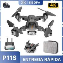 Drone P11S 8K HD, 1 Bateria Wi-Fi, Camera 360 Obstáculo Evitar FPV MINI Fotografia Aérea Helicóptero Profissional Dobráv - DronePro