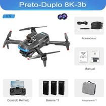 Drone P15 Pro com Câmera Dupla Sistema de Evitar Obstáculos, Controle Remoto -