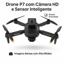 Drone P7 Pro Sensor Obstáculo Câmera Dual 8K WiFi Longo Alcance Fotos Aéreas Nítidas