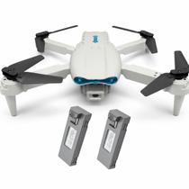 Drone Profissional E99 Inova Câmera Dupla FPV Pouso Automático Resistente com Case 2 Baterias