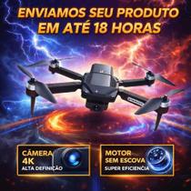 Drone Profissional F198 Dual Câmera 4K HD Modo sem cabeça Estável Motor brushless Modo Sem Cabeça Manobra 360