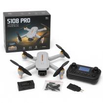 Drone S108 Pro 4K HD com Câmera Wi-Fi FPV, Controle Remoto Inteligente e Bateria Recarregável