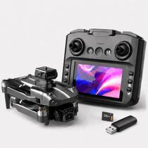 Drone S182 Max Brushless Com Tela LCD Optical Flow Câmera HD Dobrável Controle 2.4GHz Sensor Obstáculo Altitude Hold LED