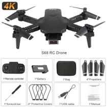 Drone S68 Câmera 4K wi-fi, Botão de Retorno, 3 Velocidades, Voo 360, Estável Completo, Crianças e Adultos