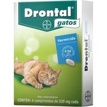 Drontal Gatos ate 4kg Vermifugo 4 comprimidos Bayer Drontal Gatos ate 4kg Vermifugo 4 comprimidos Bayer