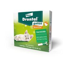 Drontal Gatos Spot On 0,5 A 2,5kg C/1 Pipeta 0,25ml - Elanco Drontal Gatos Spot On 0,5 A 2,5kg C/1 Pipeta 0,25ml - Elanco
