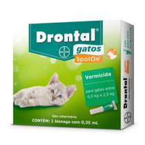 Drontal Gatos SpotOn - de 0,5 a 2,5kg - Bayer