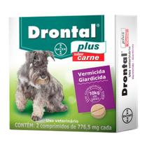Drontal Plus 776,5mg para Cães Sabor Carne Vermicida com 2 Comprimidos