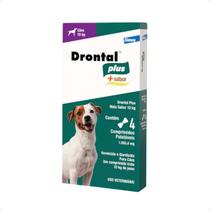 Drontal Plus Cães 10Kg Elanco - 4 Comprimidos Drontal Plus Cães 10Kg Elanco - 4 Comprimidos