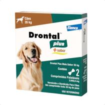 Drontal Plus Cães 35Kg Elanco - 2 Comprimidos