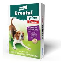 Drontal Plus Carne Cães 10kg Vermifugo 4 Comprimidos Bayer