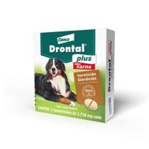 DRONTAL PLUS SABOR CARNE 35 KG 2 CP (Cães até 35Kg)