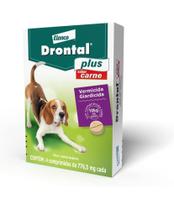Drontal Plus Sabor Carne Para Cães De Até 10Kg - 4 Comprimidos - Pet Shopping
