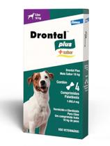 Drontal Plus + Sabor para Cães 10kg 4 Comprimidos Drontal Plus + Sabor para Cães 10kg 4 Comprimidos