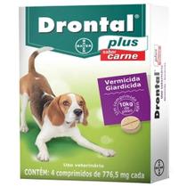 Drontal plus vermífugo até 10kg - 4 comprimidos