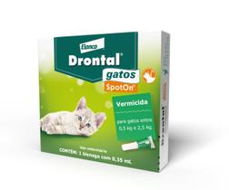 Drontal Spot On 0,35 Ml Gatos 0,5 A 2,5 Kg