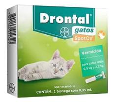 Drontal Spot On 0,35 Ml Gatos 0,5 A 2,5 Kg Profender Bayer