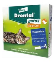 Drontal Spoton 0,70ml Para Gatos De 2,5kg À 5kg Vermifugo