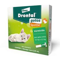 Drontal SpotOn Vermífugo para Gatos de 0,5 a 2,5kg Elanco 0,35ml Drontal SpotOn Vermífugo para Gatos de 0,5 a 2,5kg Elanco 0,35ml