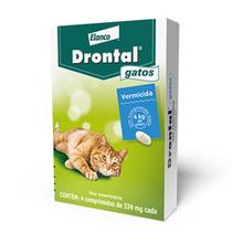Drontal Vermífugos para Gatos 4kg Elanco 4 comprimidos