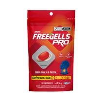 Drops Freegells Pro Cereja Mentol Bala Refresca Garganta Vegana - 15 Pastilhas