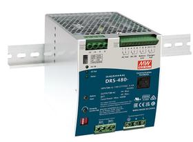 DRS-480 Fonte AC/DC 480W DC-UPS com Carregador de Bateria Trilho DIN Mean Well