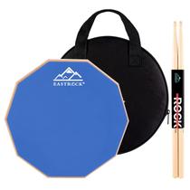 Drum Pad EASTROCK Practice 30 cm de dupla face com baquetas