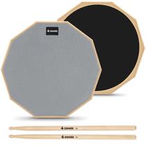 Drum Practice Pad Donner Silent de 8 polegadas com baquetas cinza