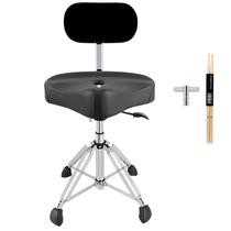 Drum Throne ROWELL Hydraulic com ajuste de altura do encosto. Preto
