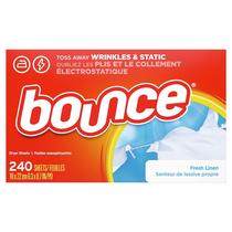 Dryer Sheets Bounce Laundry Fabric Softener 240 folhas Dryer Sheets Bounce Laundry Fabric Softener 240 folhas