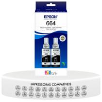 Dualpack 2 Refis Tinta Preta Original Epson T664 P/ Impressoras Epson L121 L200 L210 L355 L365 L375 L395 L495 L555 Dualpack 2 Refis Tinta Preta Original Epson T664 P/ Impressoras Epson L121 L200 L210 L355 L365 L375 L395 L495 L555