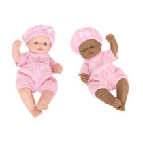 Duas Bonecas Bebê Soft Reborn Loira E Negra Gêmeas Kit Mamadeira Mágica