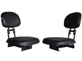Duas Cadeiras De Barco Giratória Dobrável (Preta) - Artmetal Moveis