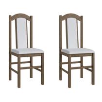 Duas Cadeiras para Sala de Jantar Madeira Maciça 500 Marrom/Ameixa Negra