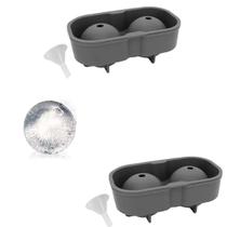 Duas formas para gelo redondo 5 cm silicone - 4 gelos bola Duas formas para gelo redondo 5 cm silicone - 4 gelos bola