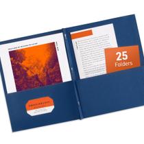 Duas pastas de bolso Avery com fechos de 3 pinos 25 azuis 70 folhas