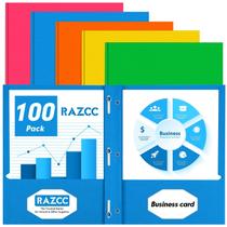 Duas pastas de bolso, pacote RAZCC, 100 com pinos para tamanho carta