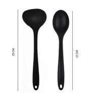 Duas Peças de Concha e Colher em Silicone Preto Livre de BPA UnyHome