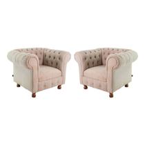 Duas poltronas Chesterfield Capitonê Luis XV - Suede Bege / Decoração, Recepção, Salas de Tv e Estar Duas poltronas Chesterfield Capitonê Luis XV - Suede Bege / Decoração, Recepção, Salas de Tv e Estar