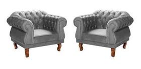 Duas Poltronas Chesterfield Elisabeth Capitonê / SALA, RECEPÇÃO, BARBEARIA