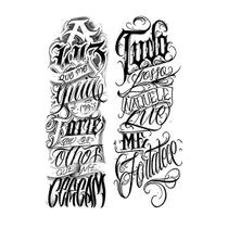 Duas Tatuagens Temporaria Frases Evangelicas 10x28 Cada Duas Tatuagens Temporaria Frases Evangelicas 10x28 Cada
