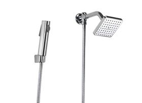 Ducha 10 cm Flatt ABS com Desviador e Ducha Manual em ABS