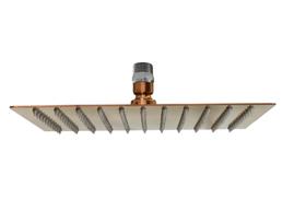 Ducha 25x25 cm Chuveiro em Inox Slim Quadrada Rose Golden com Niple de Teto