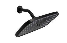 Ducha 30x20 cm Preto Fosco Retangular c/ Cano de Parede Ducha 30x20 cm Preto Fosco Retangular c/ Cano de Parede