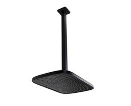 Ducha ABS Black 30x20 cm Retangular c/ Cano de teto 40 cm