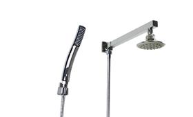 Ducha ABS Cromada 10 cm Redonda com Chuveirinho Manual com Trava em ABS Ducha ABS Cromada 10 cm Redonda com Chuveirinho Manual com Trava em ABS