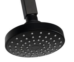 Ducha ABS Redonda Flatt Preto Fosco c/ Cano de Teto 40 cm