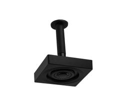 Ducha AutoLimpante Preto Quadrada ABS com Cano de teto 10 cm